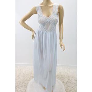 Vintage 1950s Snowdon Tailleur Long Nightgown Lace Fitted size 34 Whimsygoth
